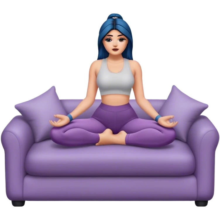 realistic kylie jenner in yoga pants on couch emoji