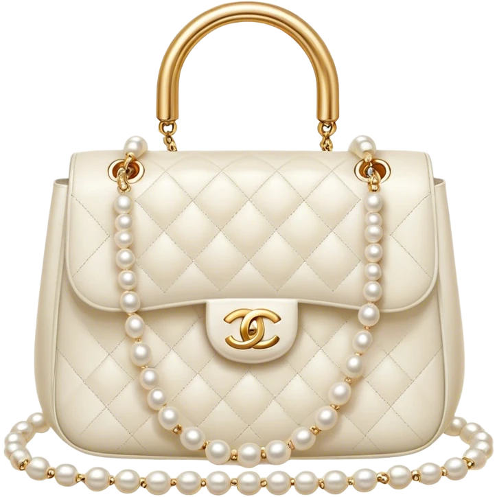 chanel pearl bag emoji