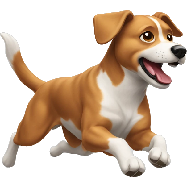 a running dog emoji