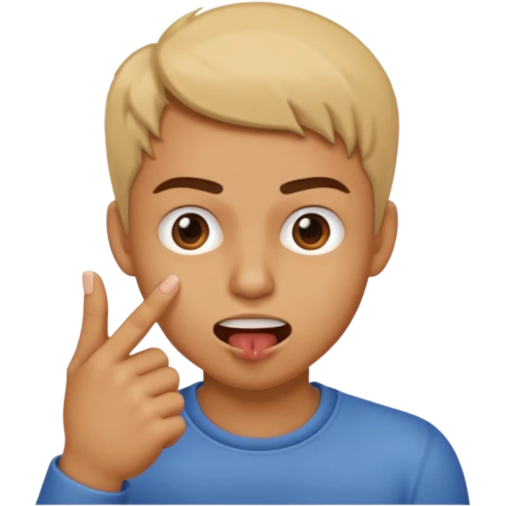emoji biting index finger emoji