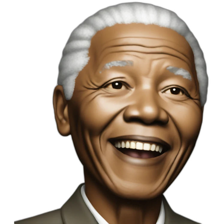 Nelson Mandela making peace sing emoji
