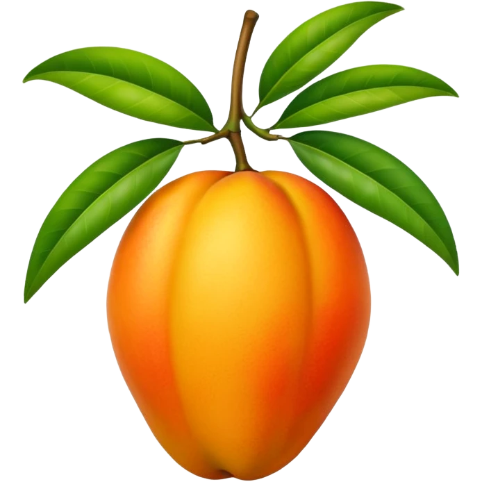 A mango with two leaves emoji
