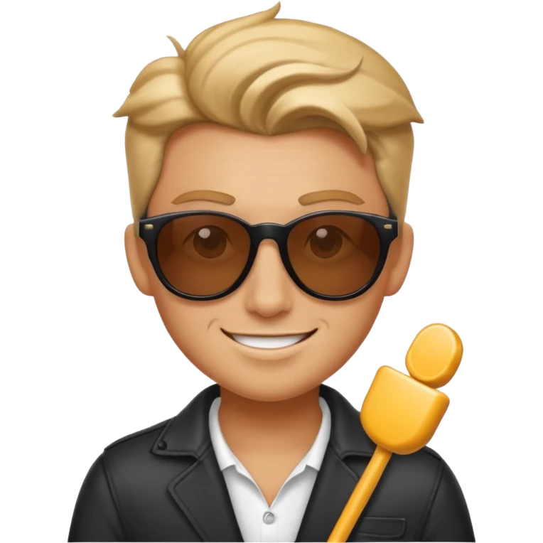 cool confident character with sunglasses and a smirk, playful rizzler vibe emoji