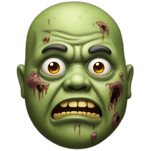 fat zombie hyperrealistic emoji