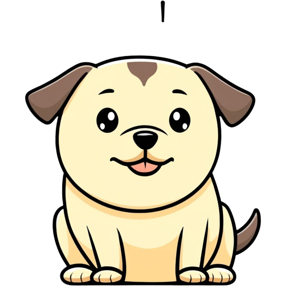 a dog with a stressed face emoji