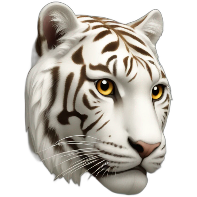 Tigre blanc réaliste emoji