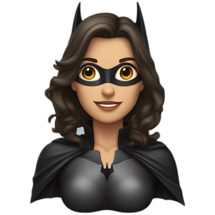 Batman avec un femme brune emoji