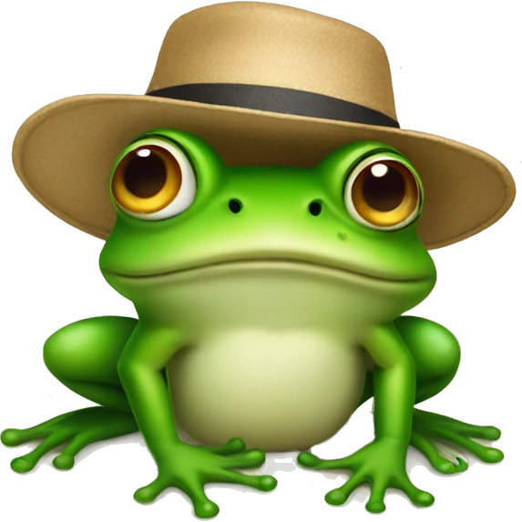 frog with hat emoji