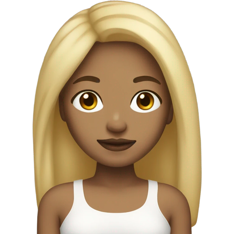 light skin girl with blonde hair emoji