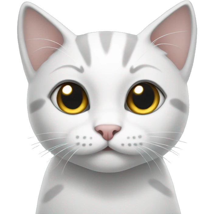 White and grey kitty  emoji