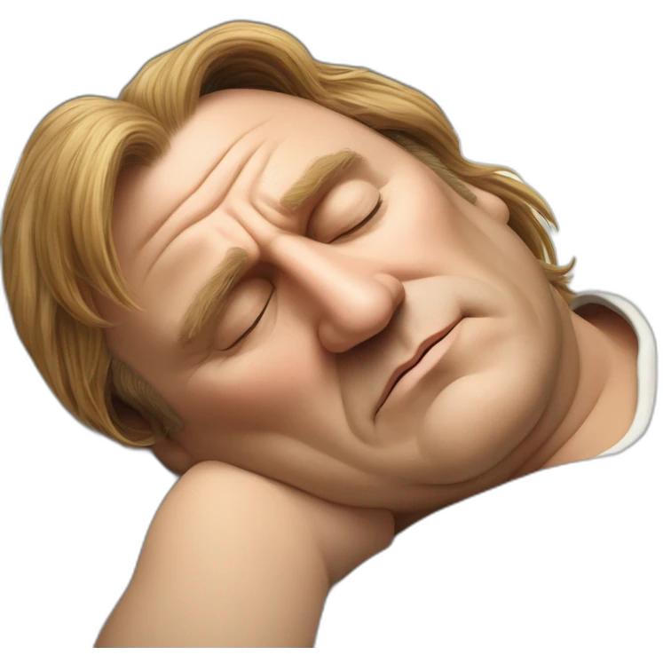 Gérard Depardieu sleeping emoji