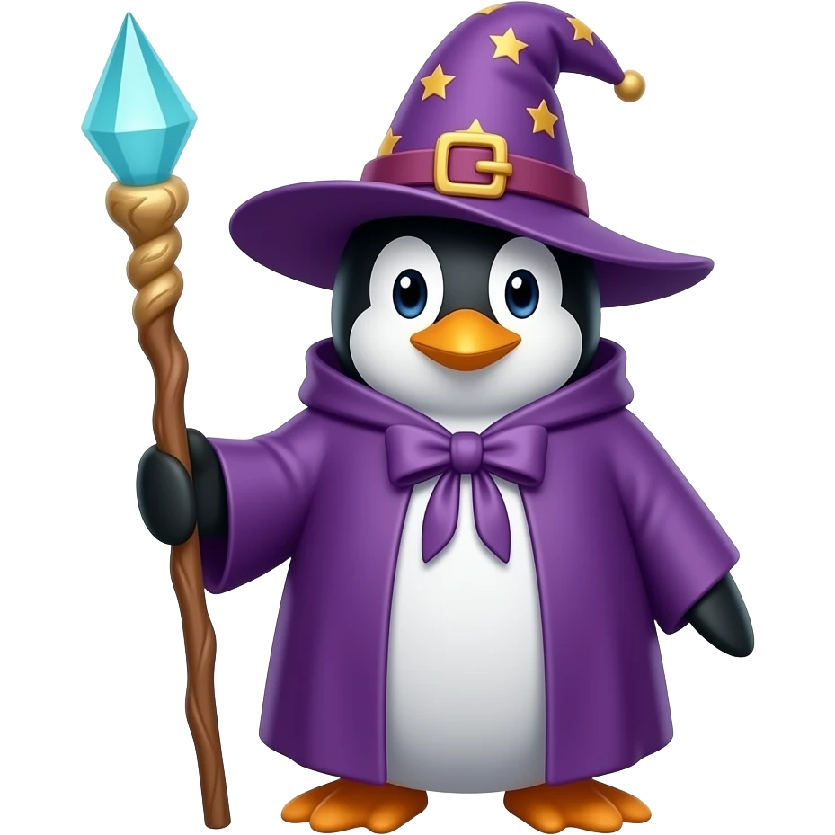 Penguin Wizard emoji