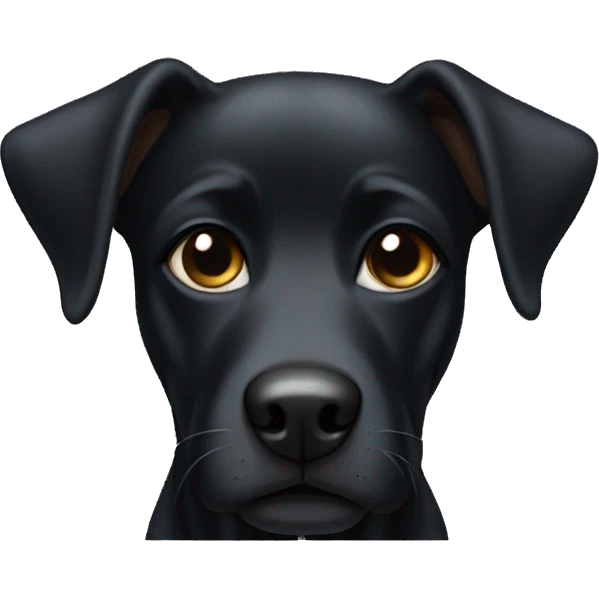 Sporty black dog emoji