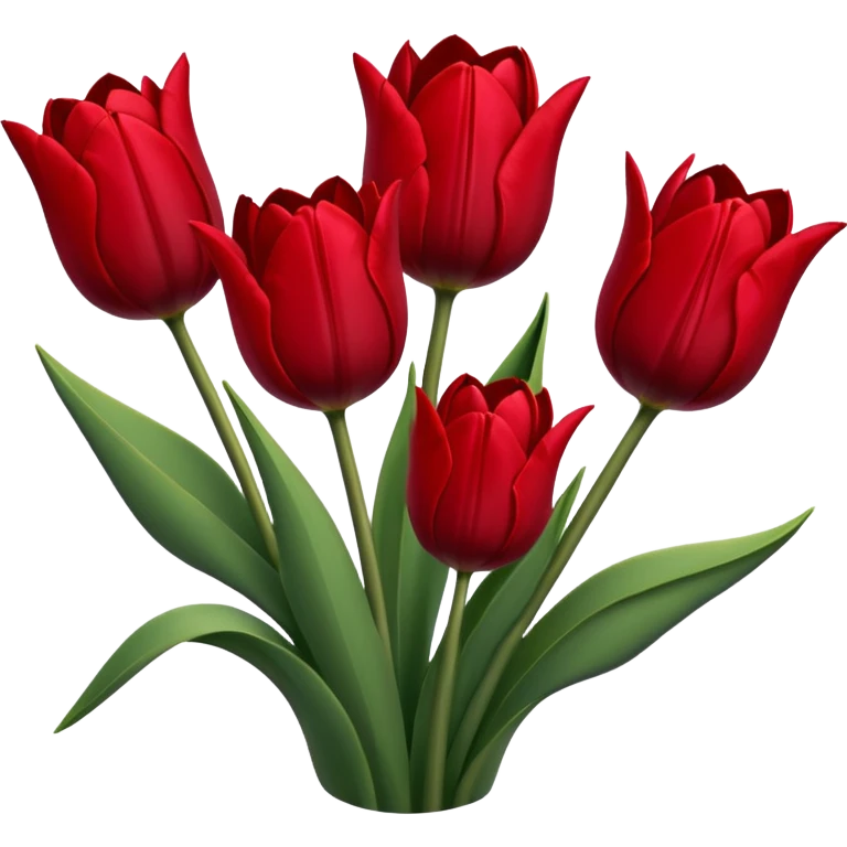 Dark red tulips emoji