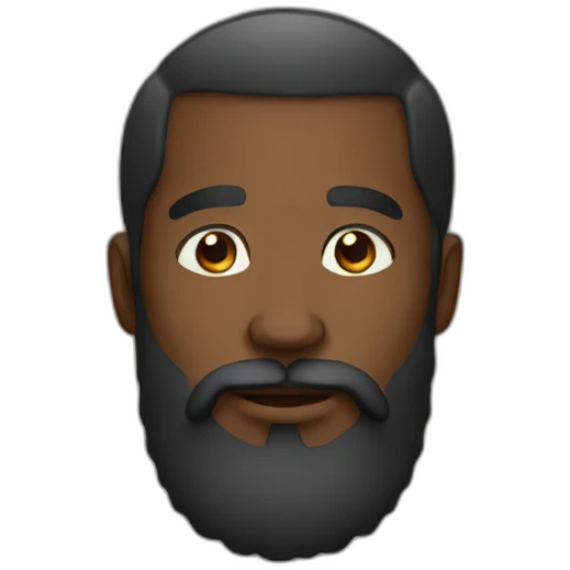 black man barbe emoji
