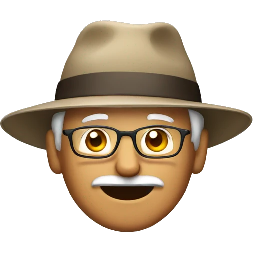 Grandpa with hat  emoji