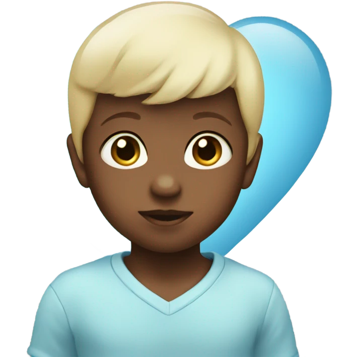 Baby blue heart  emoji