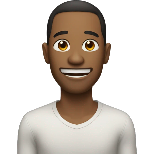 Human with giant jawline emoji