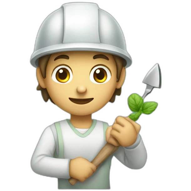 young mint apprentice yielding tool emoji