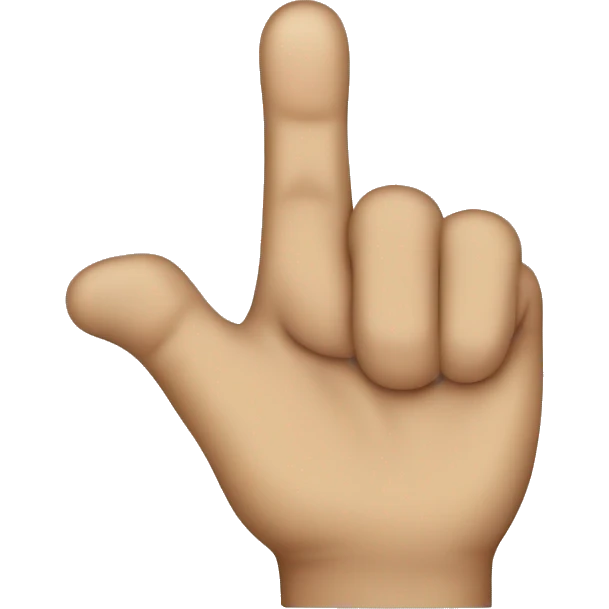 Hand holding up L with pointer and middle finger  emoji