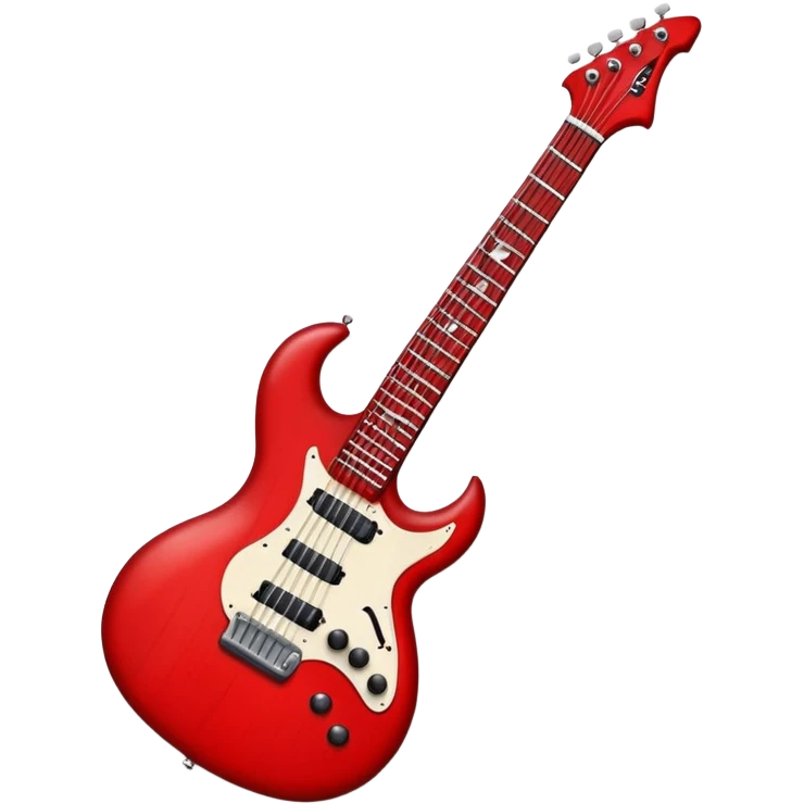 electric guitar shaped like a vampire with red eyes and fangs emoji