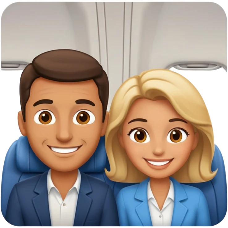 Couple on airplane emoji