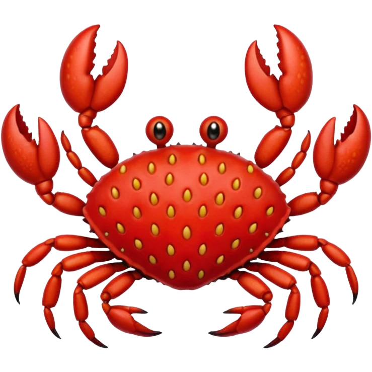 A strawberry crab  emoji