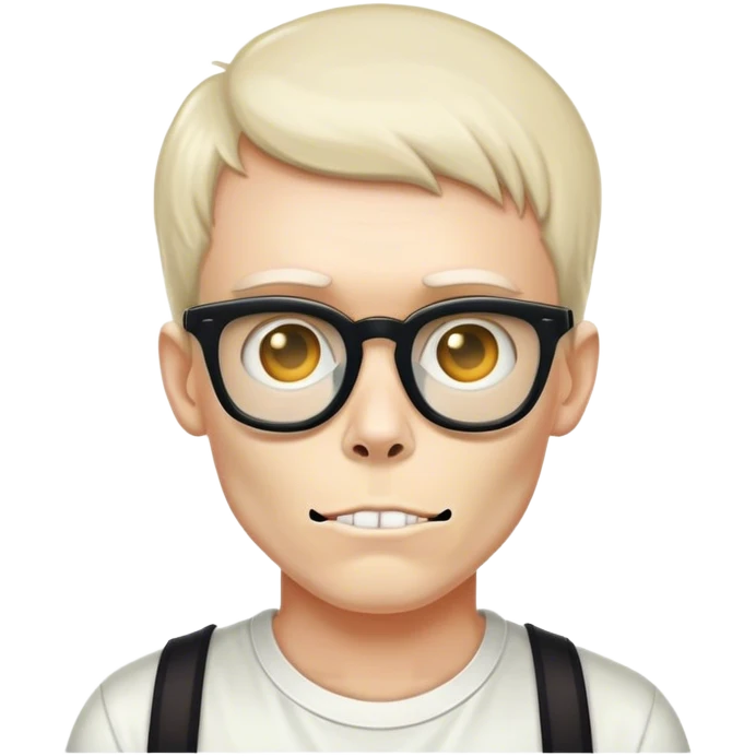 nerd, skull emoji