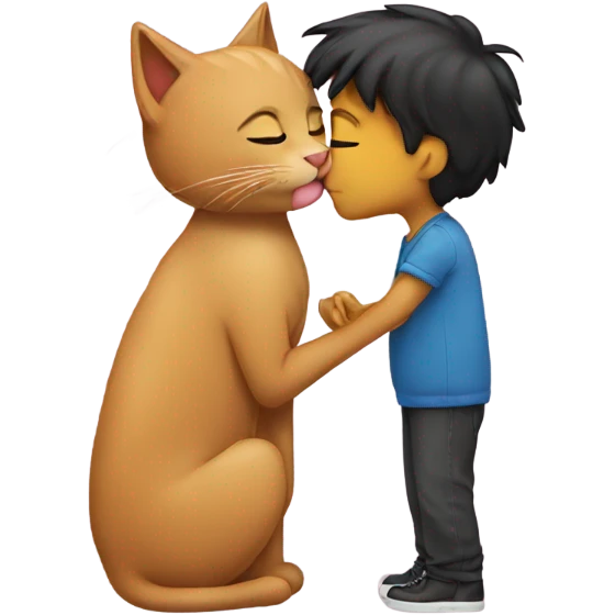 Kissing a cat emoji