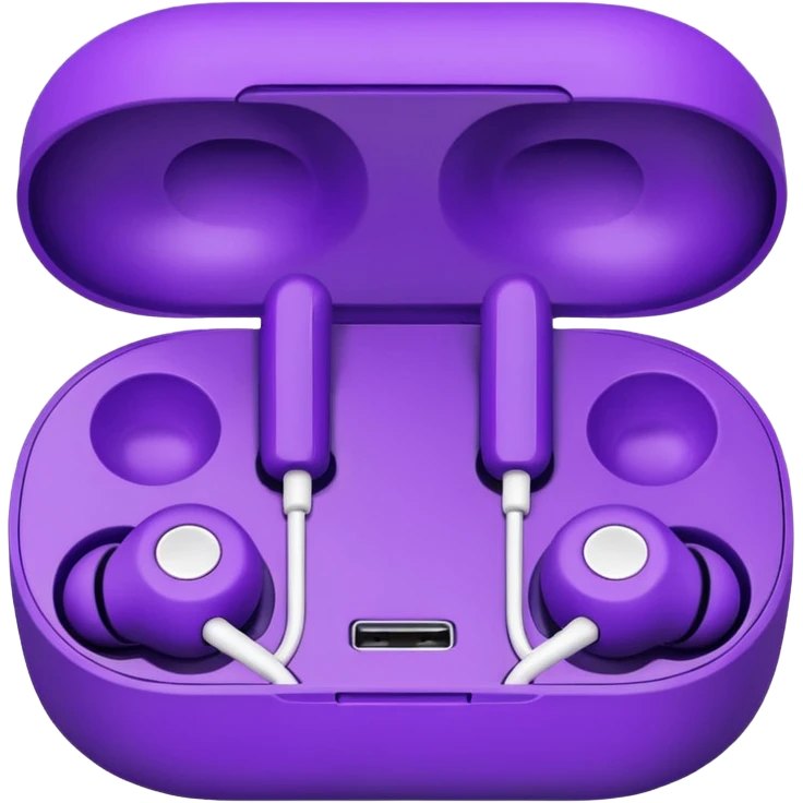 purple wired earbuds emoji