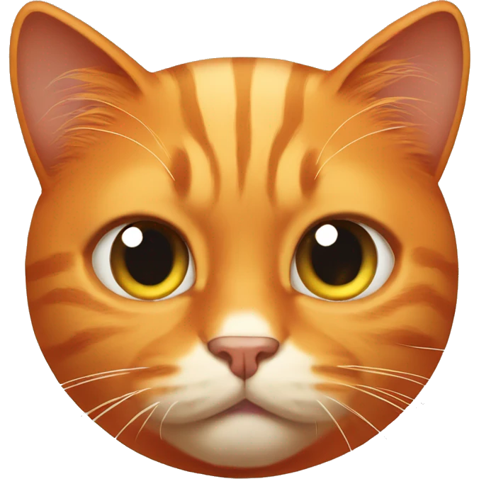 Orange cat looking sassy emoji