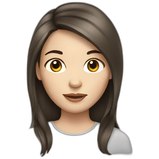 white brunette girl emoji