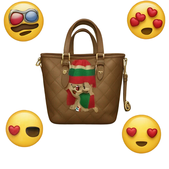 un bolso estilo gucci en emoji emoji