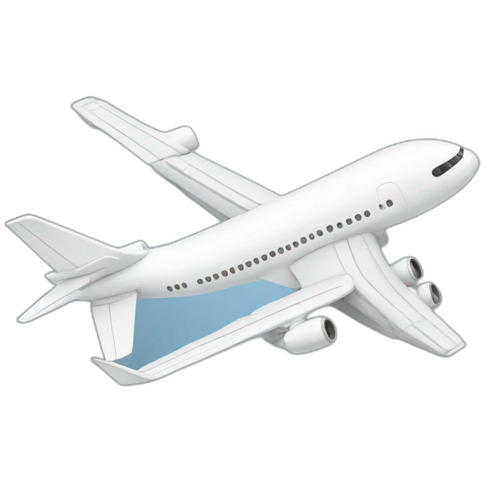 white airplane in the sky emoji
