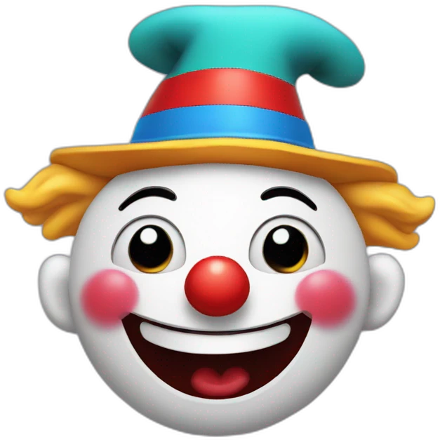 shy clown screaming in a backwards hat emoji