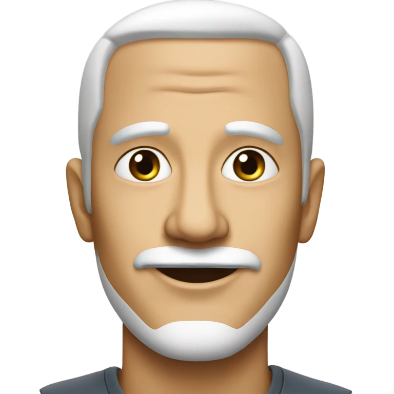 Еж с языком, белая обводка emoji