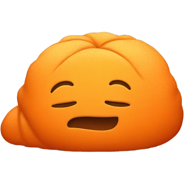 a sleepy orange  emoji