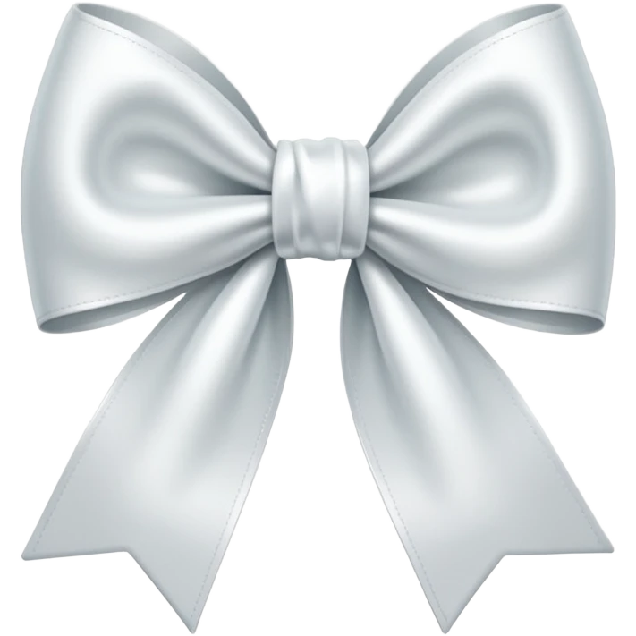 white satin bow emoji