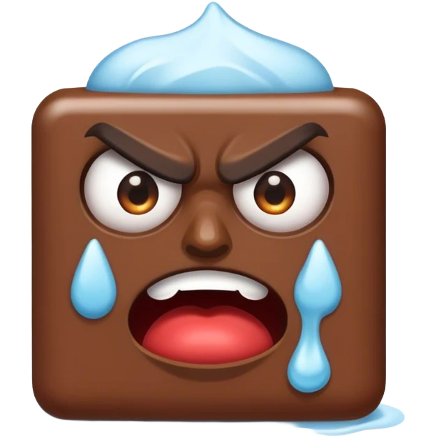 Soap with angry face emoji