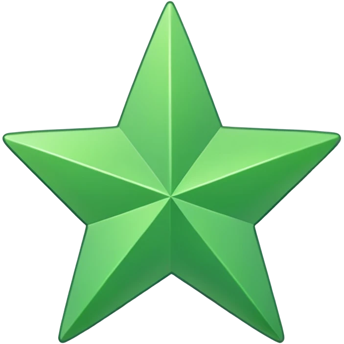 green flat star  emoji