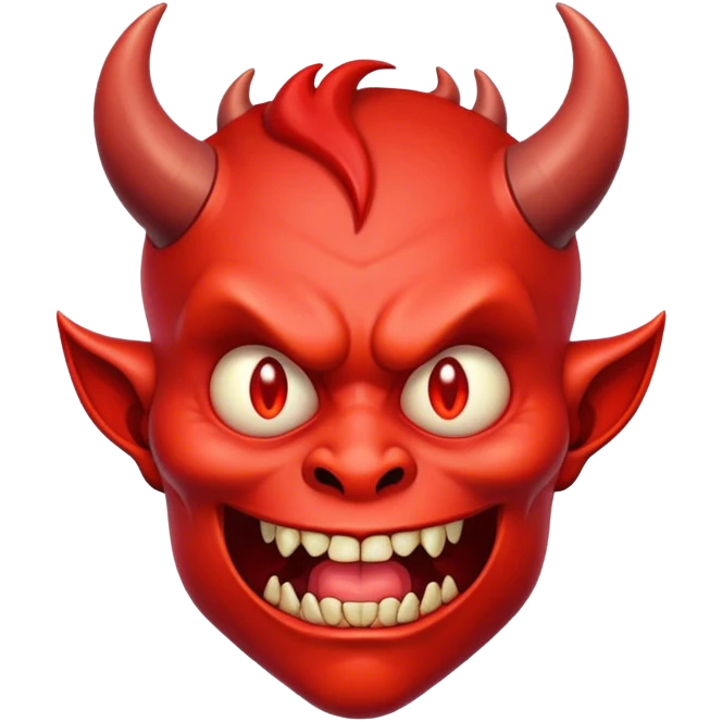 Nonchalant woozy Devil drooling emoji
