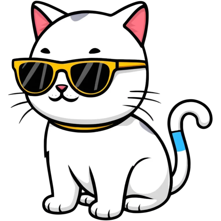 Cat with sunglasses emoji