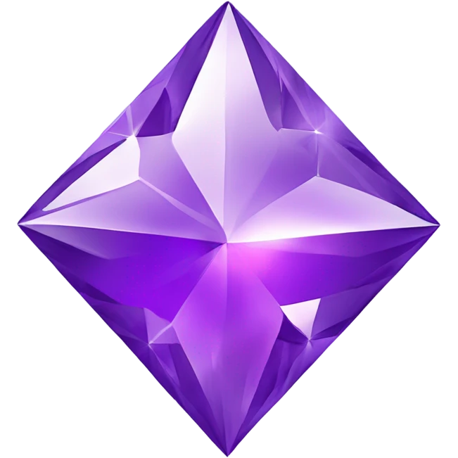 purple diamond star, silver margins, shiny four point star emoji
