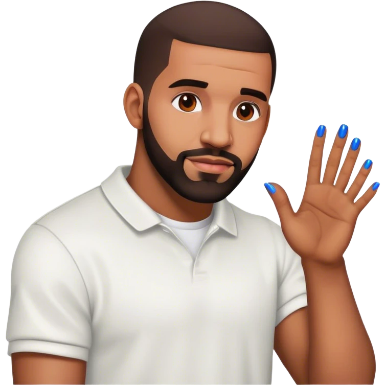 Drake with painted nails  emoji