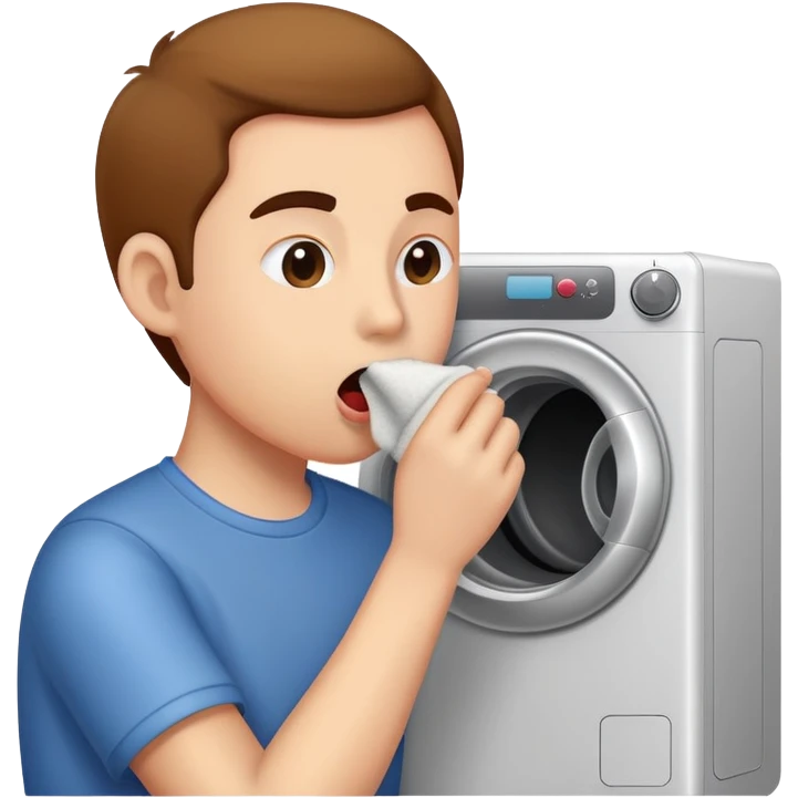 Tongue Licking Lint from a Dryer emoji