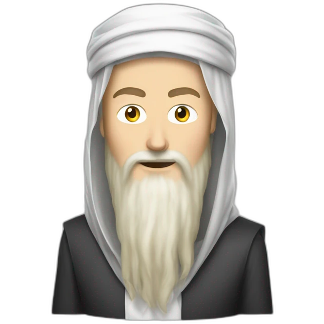 Elon musk dressed as Osama Bin Laden emoji