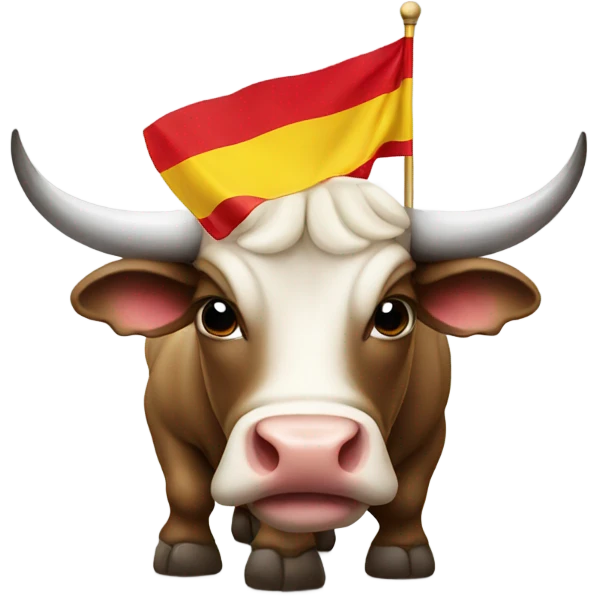 Bull with a Spanish flag emoji
