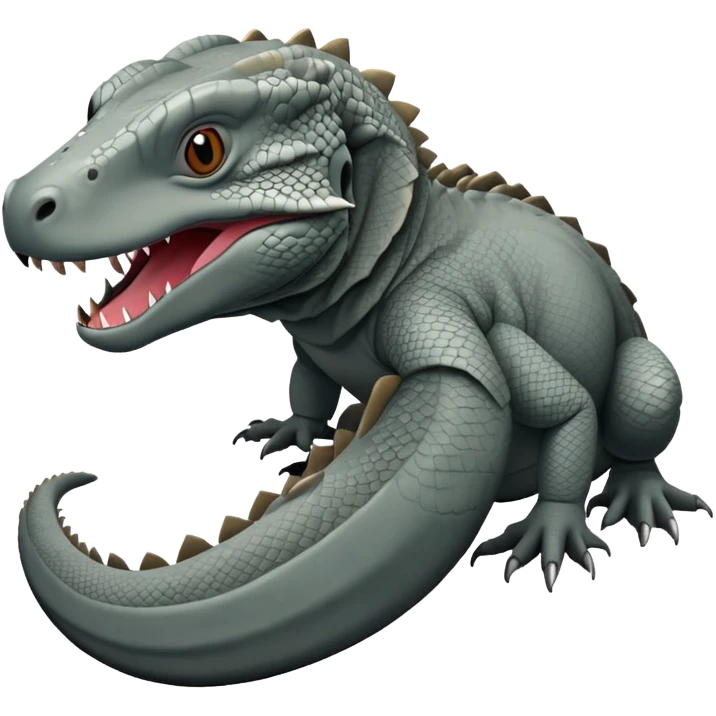 komodo dragon grey emoji