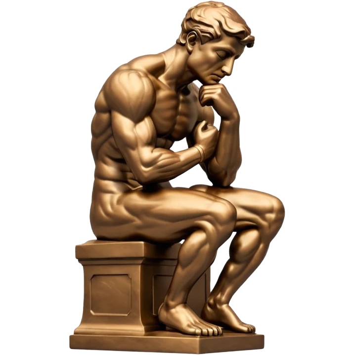the thinker statue emoji