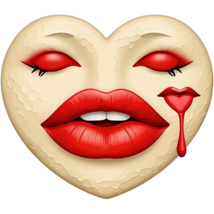 beige colored kiss print  emoji